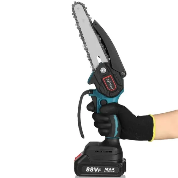 Best 6 tommer akku motorsav motor motorsav motorsav Mini elektrisk enhåndssav med 1 batteri Havemaskiner
