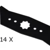 Havemaskiner^14 X plæneklipper kniv til Wolf Garten UV 32 B, UV 30 EL, UV 28 EV lodret skærer