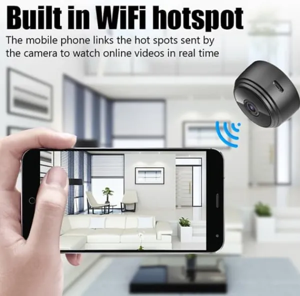 Sikkerhedsmonitorer & Videokameraer^A9 WiFi Minikamera HD 1080p Trådløs Videooptager Lydoptager Sikkerhedsovervågningskamera Smart Home til Baby og Kæledyr (Farve: Sort)