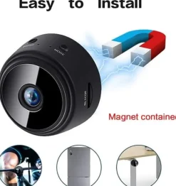 Sikkerhedsmonitorer & Videokameraer^A9 WiFi Minikamera HD 1080p Trådløs Videooptager Lydoptager Sikkerhedsovervågningskamera Smart Home til Baby og Kæledyr (Farve: Sort)