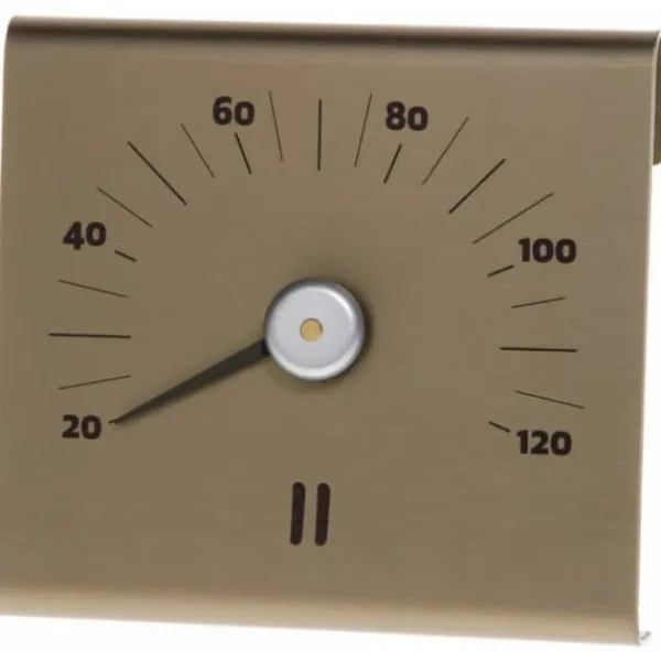 Hot Afslappet sauna termometer, aluminium, champagne Sauna