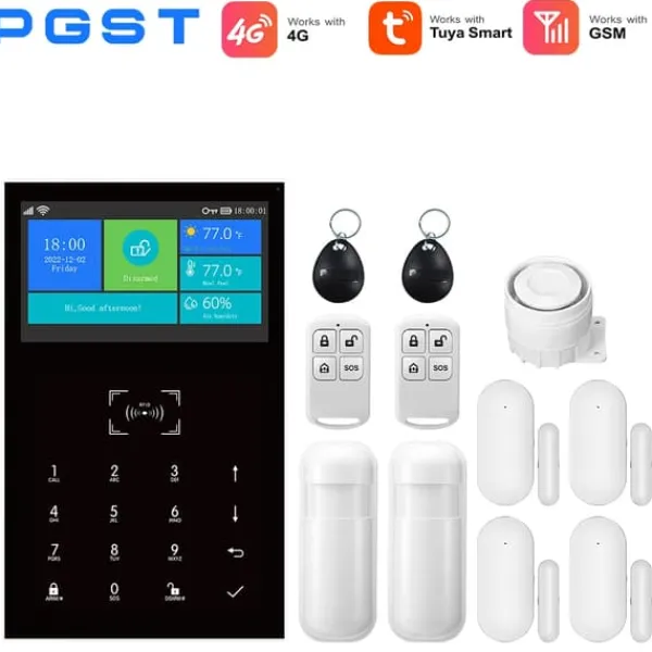 Best Alarm Sikkerhedssystem, Trådløs Kompatibilitet, Multi-Sprog Support,EU stik, 4G-C Hjemmealarmsystemer