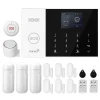 Hjemmealarmsystemer^Alarm System, Smart Home Integration, App Kontrol,EU Stik, 4G WiFi Kit D