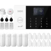 Hjemmealarmsystemer^Alarm System, Smart Home Integration, App Kontrol,EU Stik, 4G WiFi Kit F