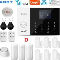Hjemmealarmsystemer^Alarm System, Trådløs Forbindelse, Smart Home Kompatibilitet,D-2G-EU