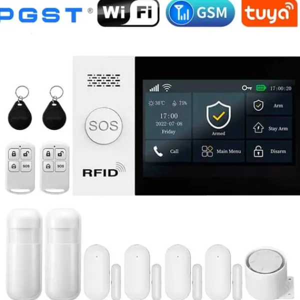 Hjemmealarmsystemer^Alarm System, Trådløs Forbindelse, App Kontrol,2G-C, EU stik