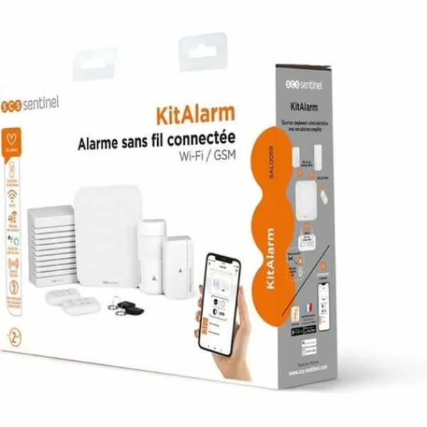 Best Alarmsystem SCS SENTINEL KitAlarm Wi-Fi 4G 8 Dele Hjemmealarmsystemer