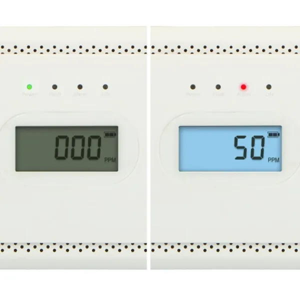 Røg- & Kulmonoxiddetektorer^Alecto Kuliltealarm med 10 års driftstid for sensor og display