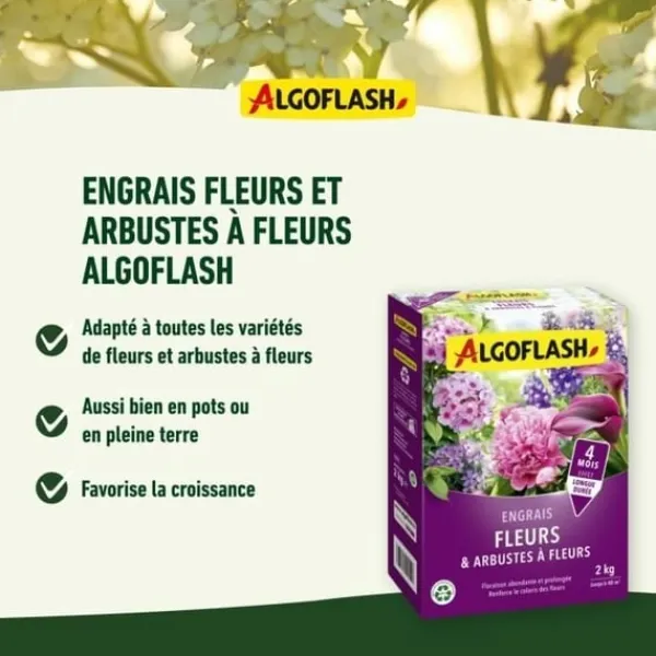 Gødningsmidler^ALGOFLASH NATURASOL Gødning til blomster og blomstrende buske - 2 kg