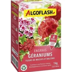 Gødningsmidler^ALGOFLASH NATURASOL Gødning til pelargonier, blomsterbede og altaner - 1 kg
