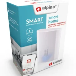 Sensorer Til Sikkerhedssystemer^Alpina Zigbee smart vibrationssensor 3,4 x 4,1 cm