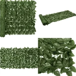 Discount Altanafskærmning 500x75 cm mørkegrønne blade - Altanafskærmning - Altanafskærmninger - Home & Living Buer, Spalier, Lysthuse Uden Tag