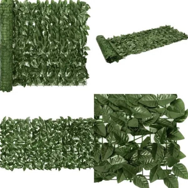 Discount Altanafskærmning 500x75 cm mørkegrønne blade - Altanafskærmning - Altanafskærmninger - Home & Living Buer, Spalier, Lysthuse Uden Tag
