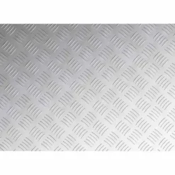 Clearance Aluminium Checker Plader 4 stk - Skridsikre Trin til Trappermiljøer | 70x50 cm | Farve: Sølv Pejse