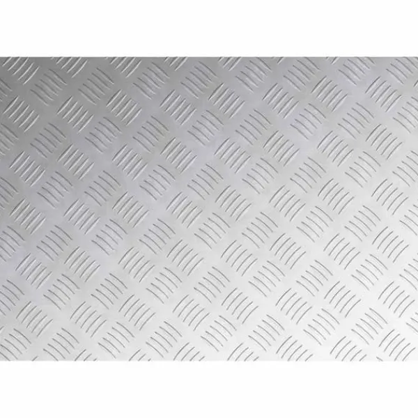 Clearance Aluminium Checker Plader 2 stk - Skridsikre trappetrin | Farve: Sølv | Størrelse: 70x50 cm Pejse