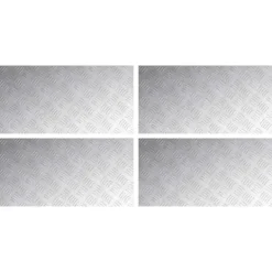 Outlet Aluminium Checker Plader - Skridsikre Trappetrin | Størrelse: 80x40 cm | Farve: Sølv Tilbehør Til Brændeovne & Pejse