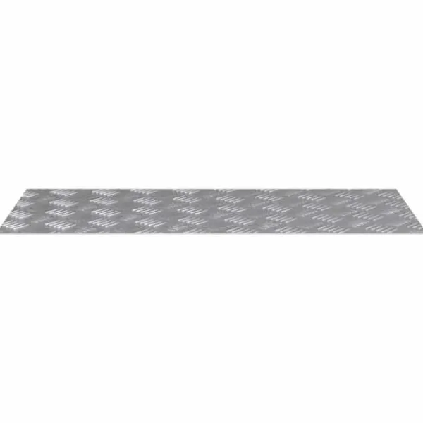 Pejse^Aluminium Checker Plader - Skridsikre Trappetrin | Størrelse: 90x40 cm | Farve: Sølv