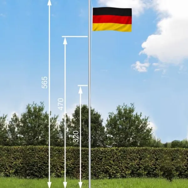 Discount Aluminium flagstang - justerbar højde - Tyskland Flag & Vindposer