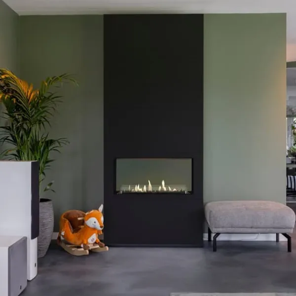 Pejse^Ambiance BOB bio-ethanol tunnelovn - Sort - Rumdeler - Højt til loftet - 3,5 KW varme