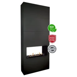 Pejse^Ambiance BOB bio-ethanol tunnelovn - Sort - Rumdeler - Højt til loftet - 3,5 KW varme