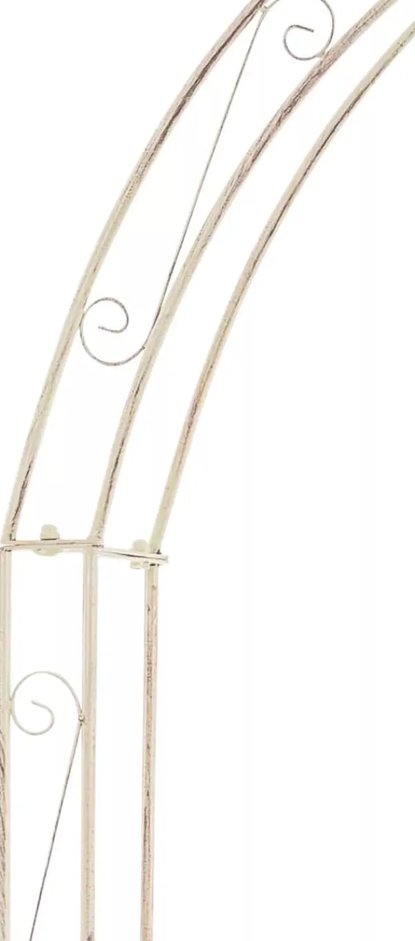 Clearance Anna Rose Arch - Rustic Country House Style Garden Arch, Antique Cream Metal, 220cm Passage Height Buer, Spalier, Lysthuse Uden Tag