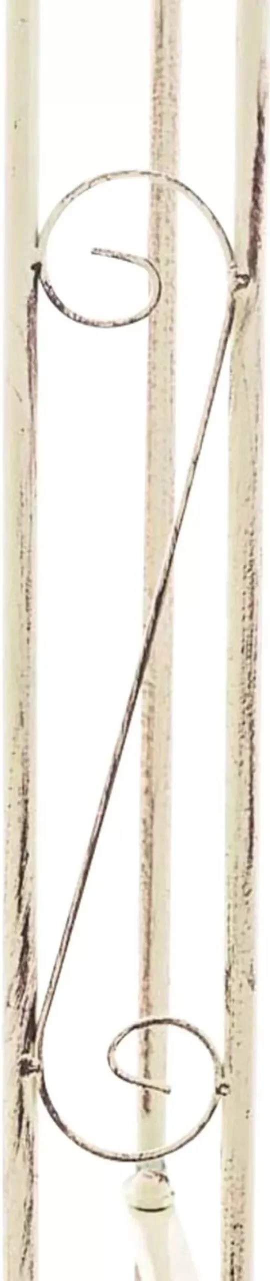 Clearance Anna Rose Arch - Rustic Country House Style Garden Arch, Antique Cream Metal, 220cm Passage Height Buer, Spalier, Lysthuse Uden Tag