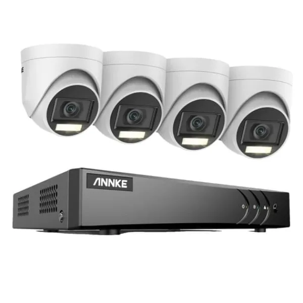 Discount ANNKE Video Sikkerhedssystem, 5MP Høj Definition, Avanceret Bevægelsesdetektion,Med 4 stk. kameraer, 1T1T Sikkerhedsmonitorer & Videokameraer