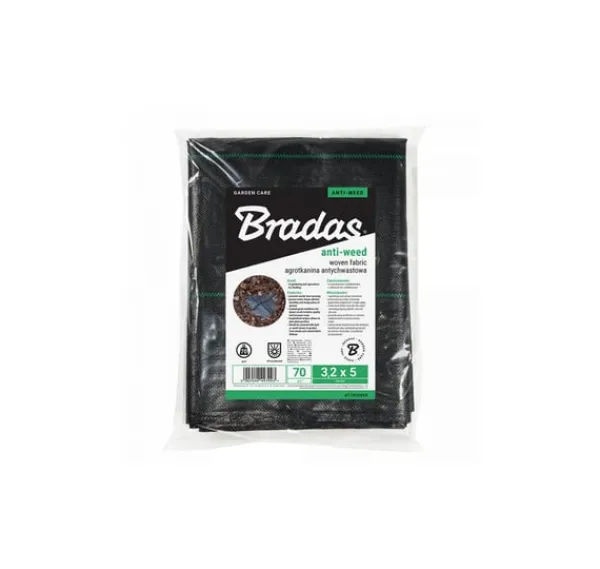 Outlet Anti-weed vævet PP sort UV, 70g, 0,6 x 10m Haveduge