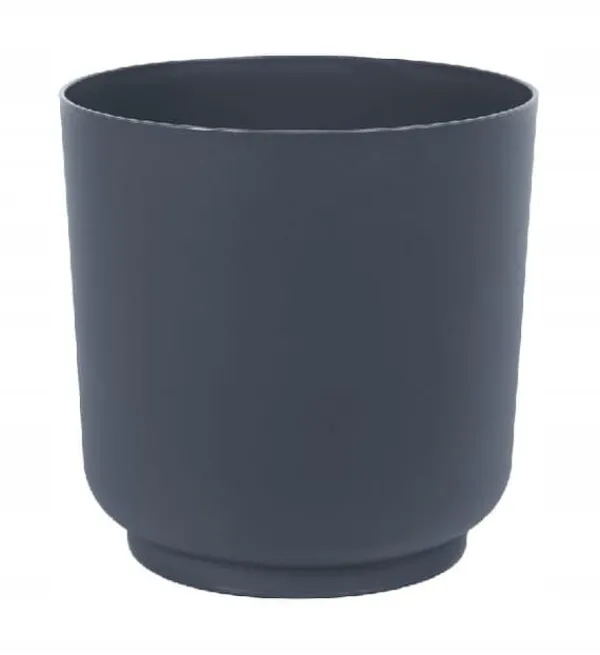 Krukker & Plantebeholdere^Antracit mat plastikdæksel til blomster Satina 17x16,8 cm
