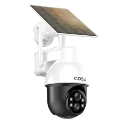 Sikkerhedsmonitorer & Videokameraer^AOSU Solar Sikkerhedskamera, 3MP Opløsning, 360-Graders Dækning,1 stk, EU -stik