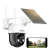 Sikkerhedsmonitorer & Videokameraer^AOSU Solar Sikkerhedskamera, 3MP HD Opløsning, 360-Graders PTZ, To-Vejs Lyd
