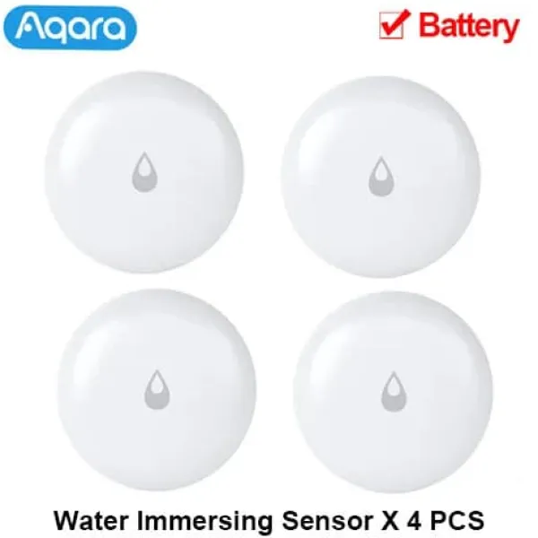 Lækagedetektorer^Aqara Vandlækagesensor, IP67 Vandtæt Design, Langvarig Batterilevetid,4 stk. vandføler