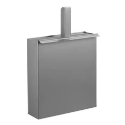Tilbehør Til Brændeovne & Pejse^Askespand med skovl, 35,5x23x9 cm, sølv