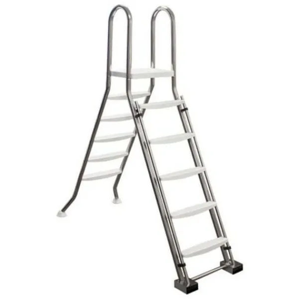 Best Astralpool Sikkerhedsstige Aisi-304l Ø43 1.35m 2x4 Trin Med Platform Til Over Jord Pools Pool- & Spatilbehør