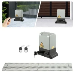 New Automatisk skydeportsåbner - Portmotor - 370 W - 220 V - Fjernbetjening - 6 Tandstænger - CE-godkendt - Fail Safe Skure, Garager & Carports