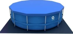 Avenli 305 cm Rund Overjordisk Pool Sæt med Pumpe & Filter til Haveelskere Pooler
