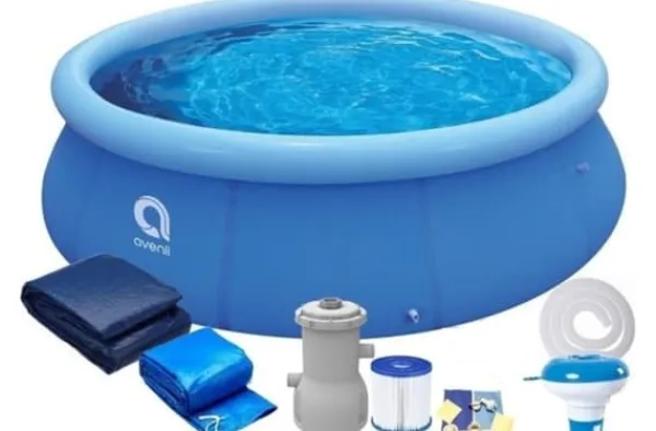 Viking Choice Pooler^Avenli 244cm Rund Oppustelig Pool Sæt med Pumpe & Filtersystem - Perfekt til Haveentusiaster