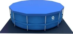 Sale Avenli 305cm Rund Overjordisk Pool Sæt med Pumpe, 4383L Kapacitet, 3-lags PVC, Blå Pooler