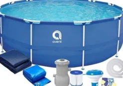Viking Choice Pooler^Avenli 305cm Rund Overjordisk Pool Sæt med Pumpe - Budgetvenlig Sommerunderholdning