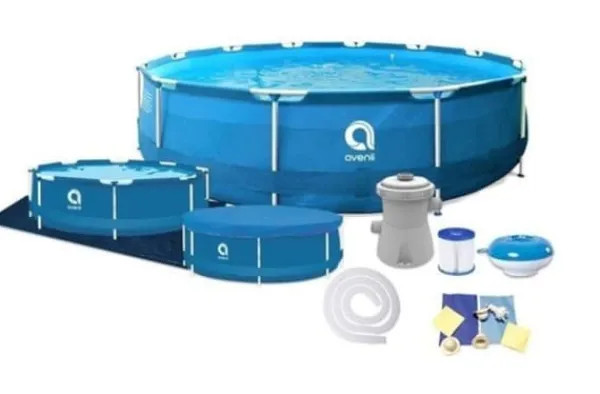 Viking Choice Pooler^Avenli 305cm Rund Overjordisk Pool Sæt med Pumpe - Budgetvenlig Sommerunderholdning