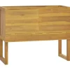 Clearance Badeværelsesskab i massivt teaktræ - Elegant opbevaring | Størrelse: 90x40x75,5 cm Plantningsbænke