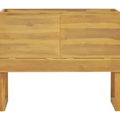 Clearance Badeværelsesskab i massivt teaktræ - Elegant opbevaring | Størrelse: 90x40x75,5 cm Plantningsbænke