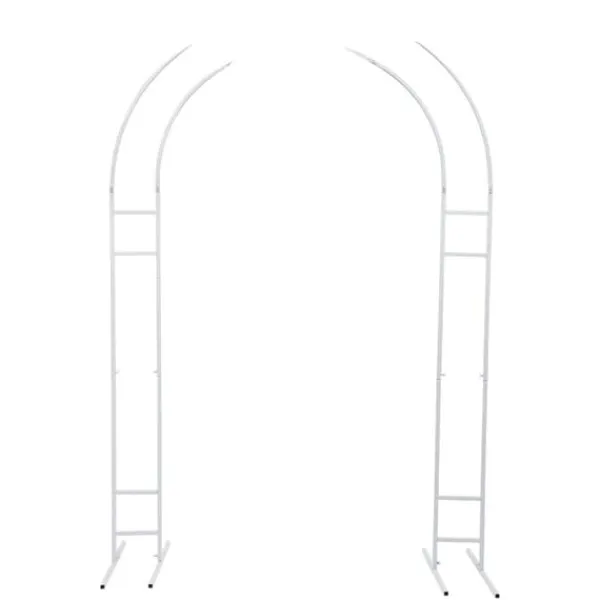 Buer, Spalier, Lysthuse Uden Tag^Baggrundsstativ, Holdbar Stål Konstruktion, Elegant Begivenhedsdekoration,M, HVID