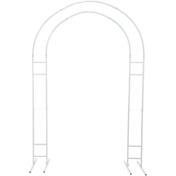 Buer, Spalier, Lysthuse Uden Tag^Baggrundsstativ, Holdbar Stål Konstruktion, Elegant Begivenhedsdekoration,M, HVID