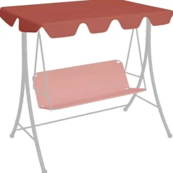 New Baldakin til havegynge - Vandafvisende reservebaldakin | Farve: Terrakotta | Størrelse: 188/168x145/110 cm Telte & Lysthuse