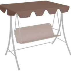 Telte & Lysthuse^Baldakin til havegynge 150/130x105/70 cm brun - Baldakin - Baldakiner - Home & Living