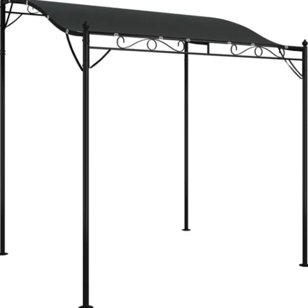 Buer, Spalier, Lysthuse Uden Tag^Baldakin 2x2,3 m - Vandafvisende polyester og stål | Farve: Antracitgrå | 180 g/m²
