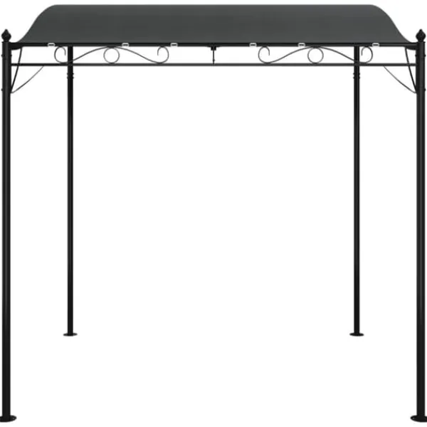 Buer, Spalier, Lysthuse Uden Tag^Baldakin 2x2,3 m - Vandafvisende polyester og stål | Farve: Antracitgrå | 180 g/m²