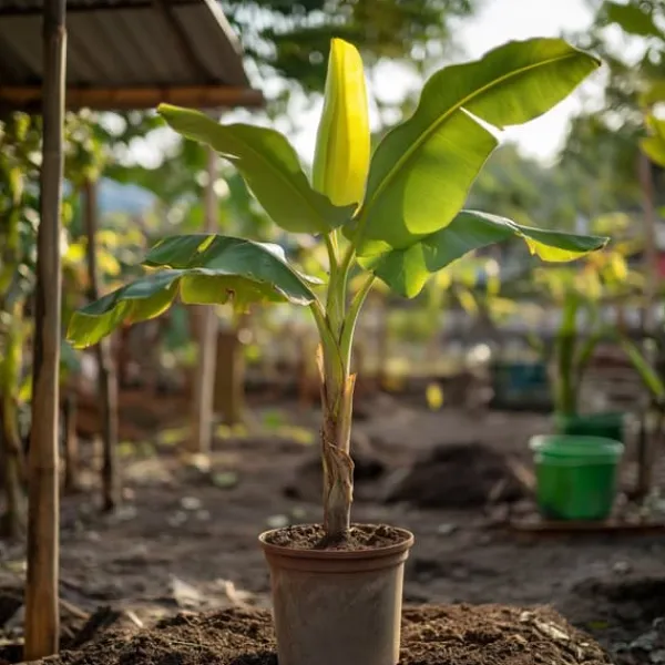 Hot Bananpalme - Sæt med 2 - Musa basjoo - Højde 55-70cm - ⌀21cm Krukkeplanter Indendørs