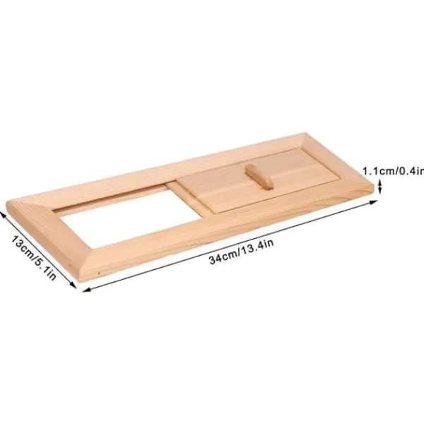 Best Bastuluftsugn træ rektangulär grill ventilationsudstyr lugtfri passende for bastu og ångbad justerbar luftspalt slät yta burk Sauna